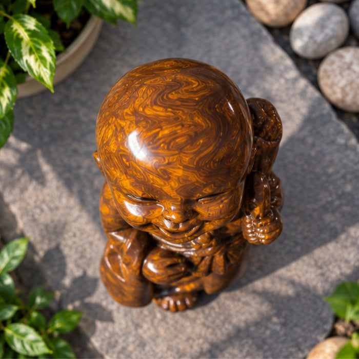 Laughing Buddha Figurine - Joyful Zen Monk Statue