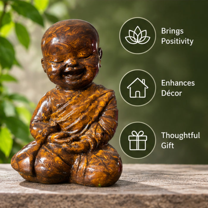 12-Inch Hand-Painted Buddha Statue