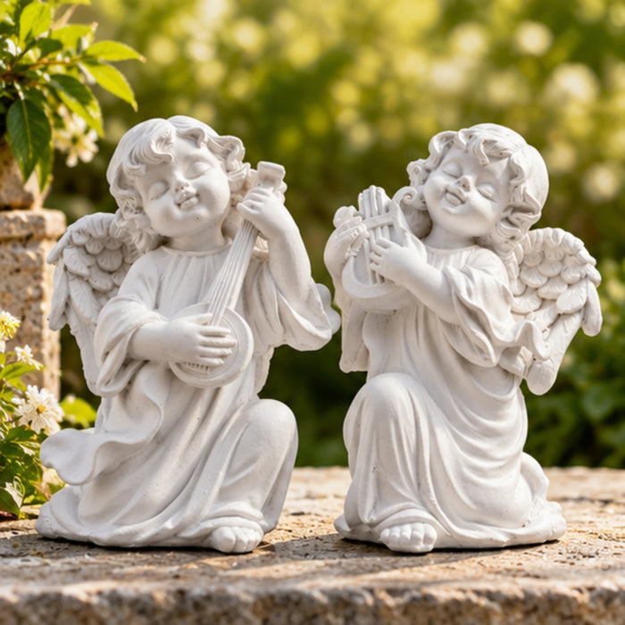 White Angel Set (2 Pieces) – Showpiece For Decoration