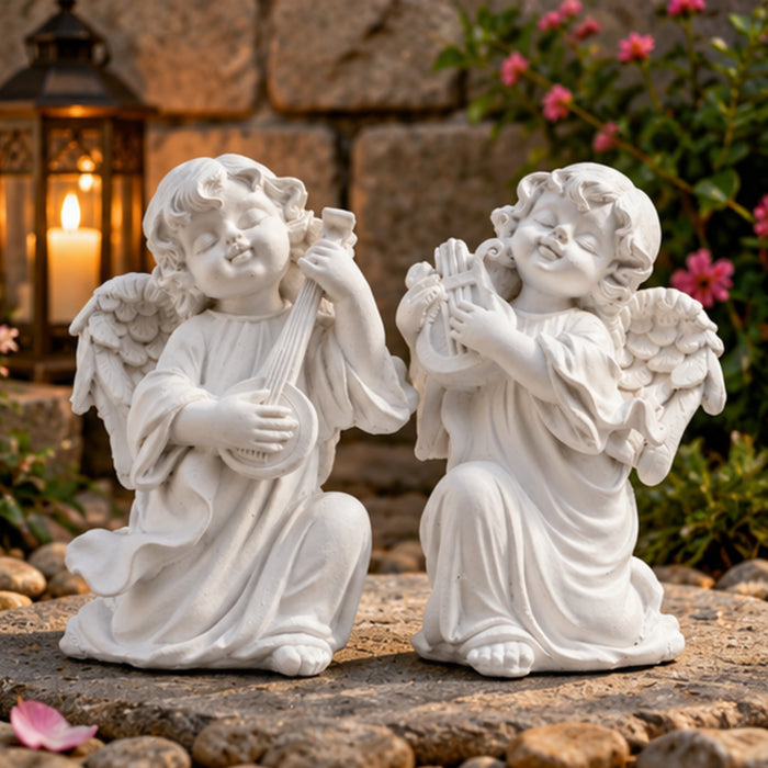 White Angel Set (2 Pieces) – Showpiece For Decoration