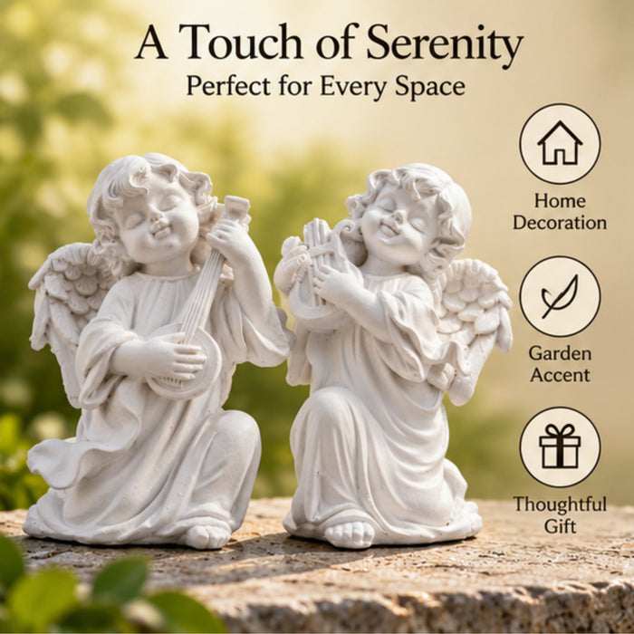White Angel Set (2 Pieces) – Showpiece For Decoration