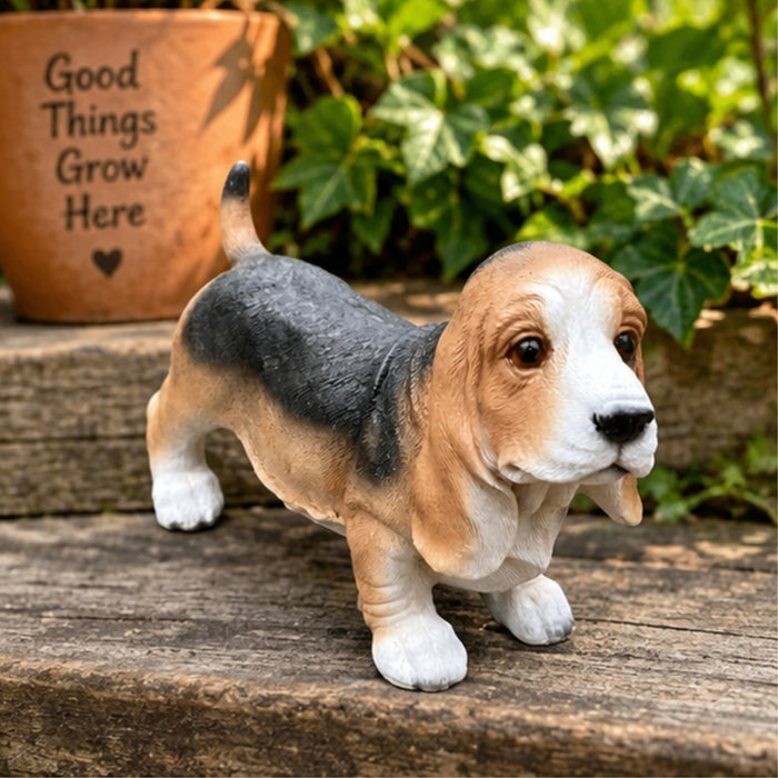 Dog Puppy Figurine - Collectible Dog Puppy Statue | Figurine for Home & Garden Décor