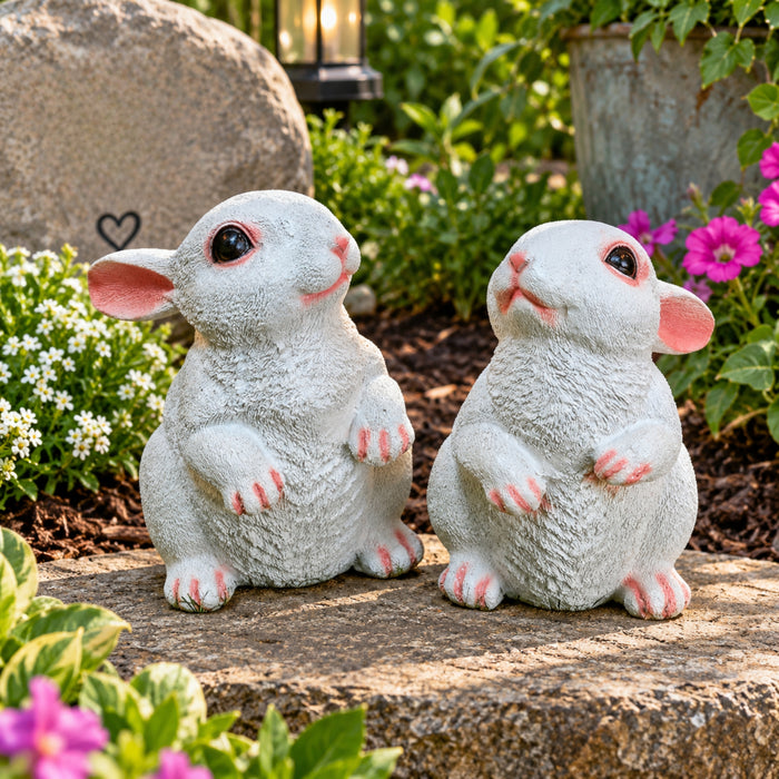 White Rabbit Figurines/Statues for Home, Garden & Balcony Decor