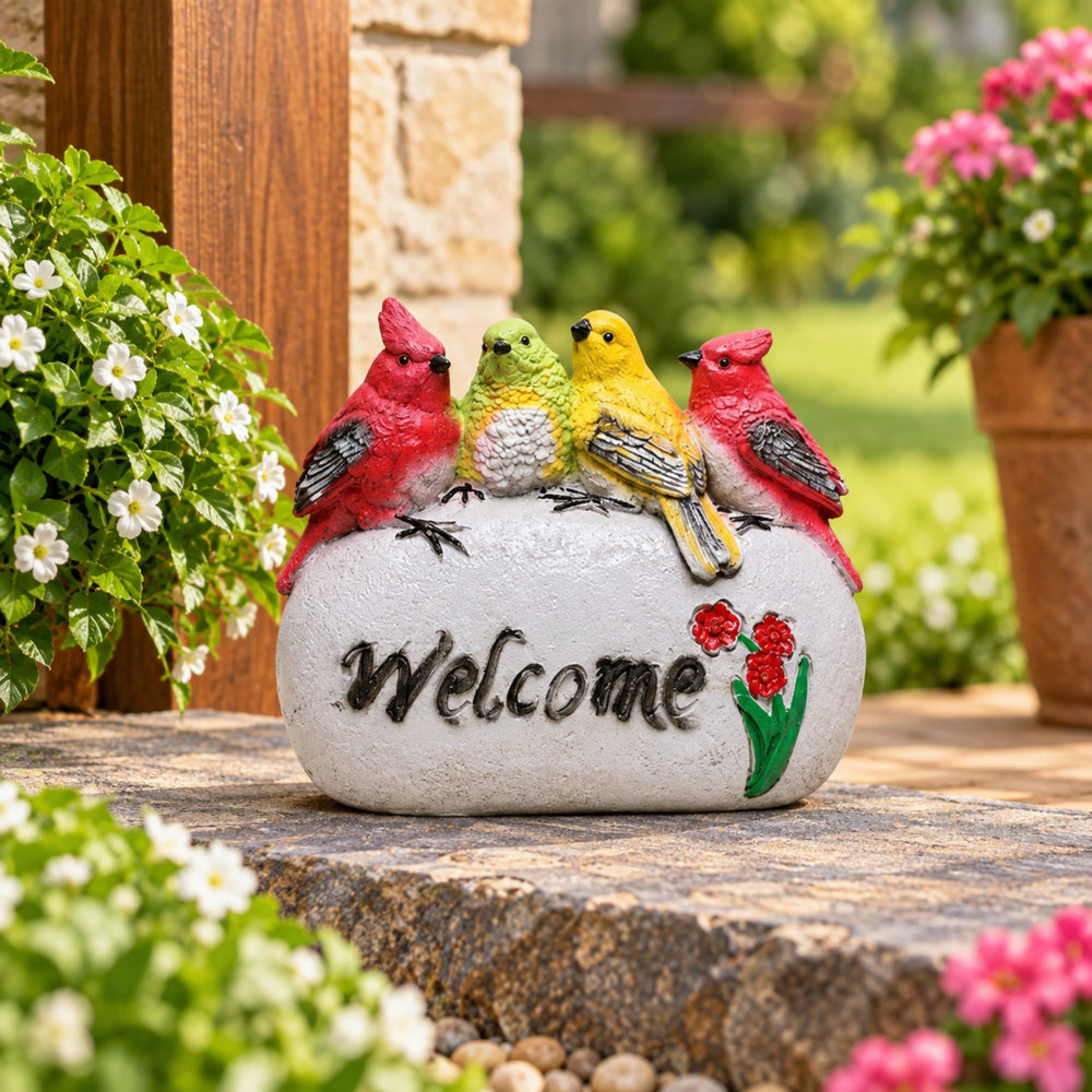Welcome Bird Statue Decorative Showpiece Figurines for Home Decoration