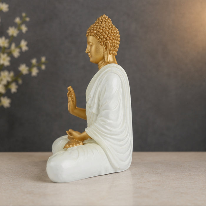 14 '' Buddha (Golden Body & Seagreen)  (Aashirwad)