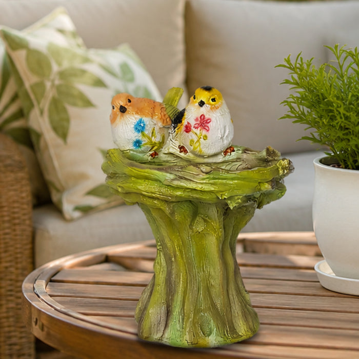 Bird Feeder with Two Birds & Stand