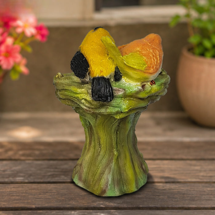 Bird Feeder with Two Birds & Stand