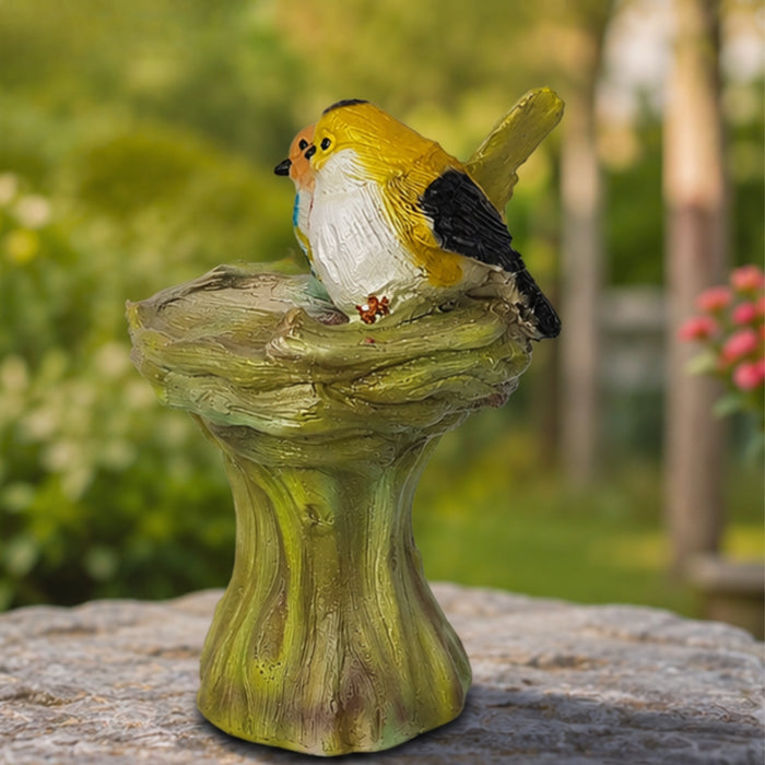 Bird Feeder with Two Birds & Stand