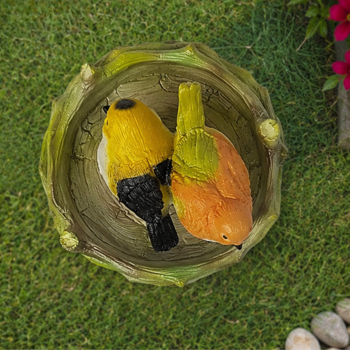 Bird Feeder with Two Birds & Stand