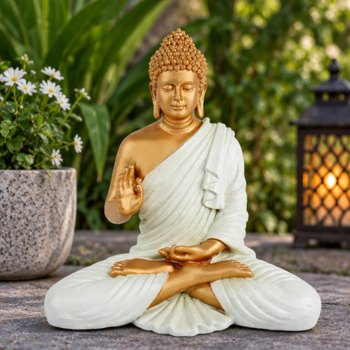 14 '' Buddha (Golden Body & Seagreen)  (Aashirwad)