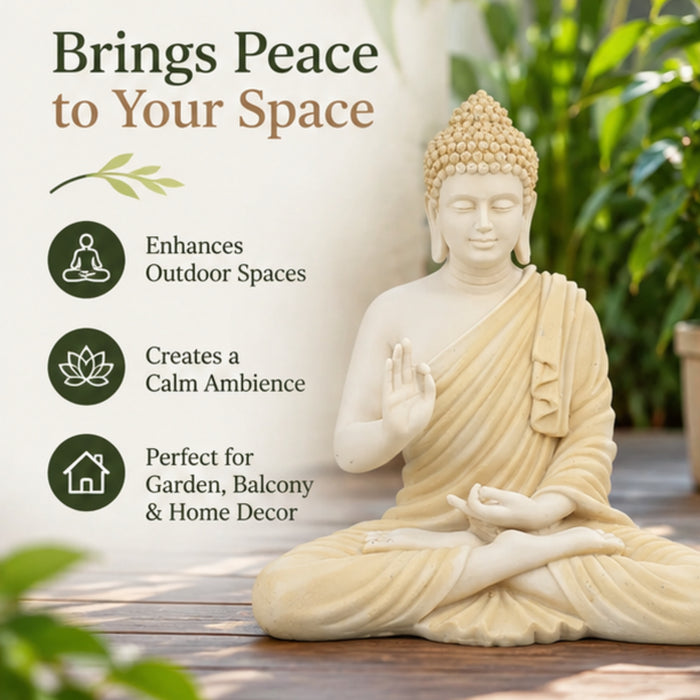 Resin 14 '' Buddha (Beige), buddha