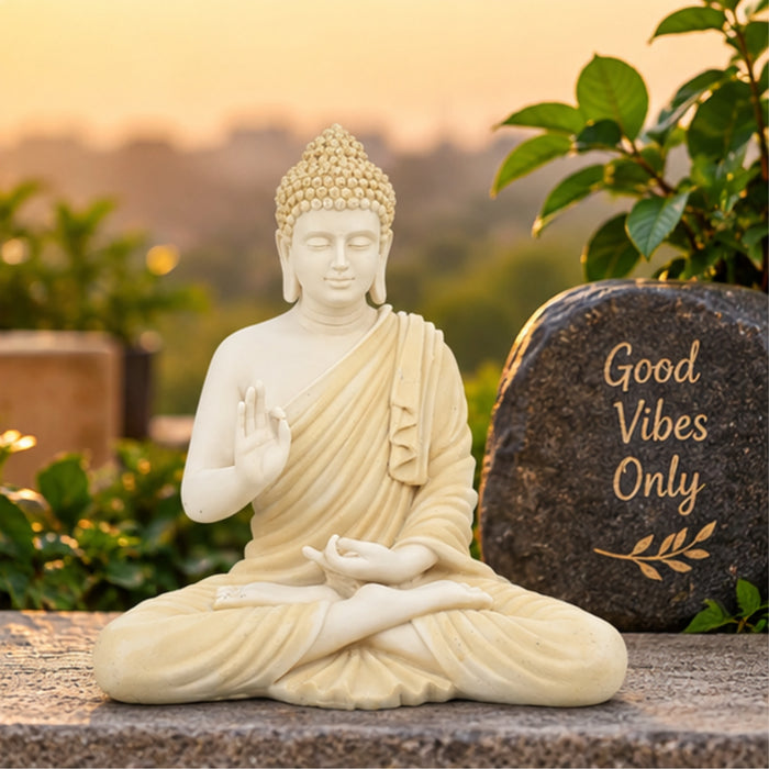 Resin 14 '' Buddha (Beige), buddha