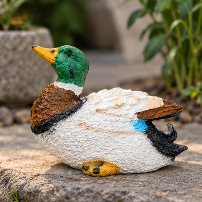 Duck Statue for Home and Garden Decoration (Green)
