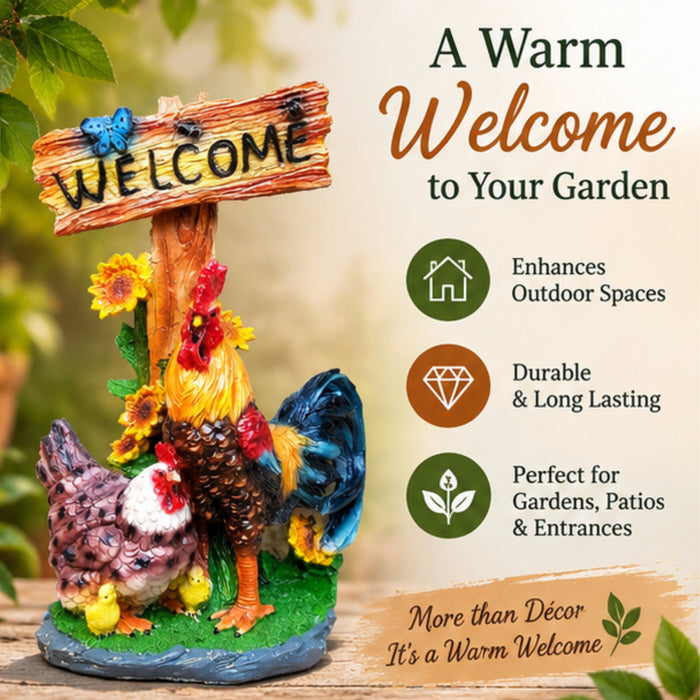 Welcome Hen statue for home and Garden decor