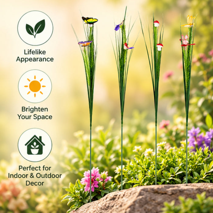 Artificial Garden Sticks butterfly ( set of 4)