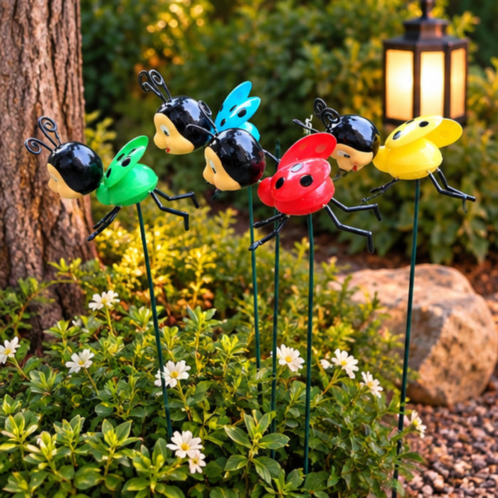 Ladybug Garden Stakes – Set of 2 or Set of 4
