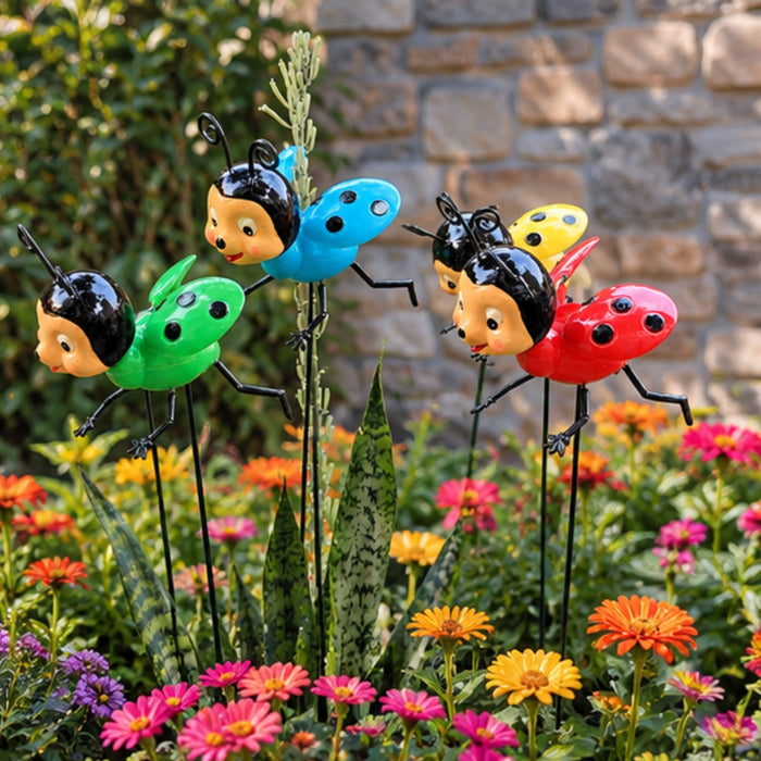 Ladybug Garden Stakes – Set of 2 or Set of 4