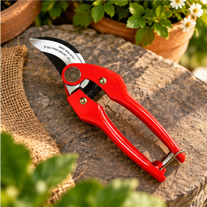Heavy-Duty Red Garden Pruning Shears – Sharp Steel Blade Plant & Branch Trimmer