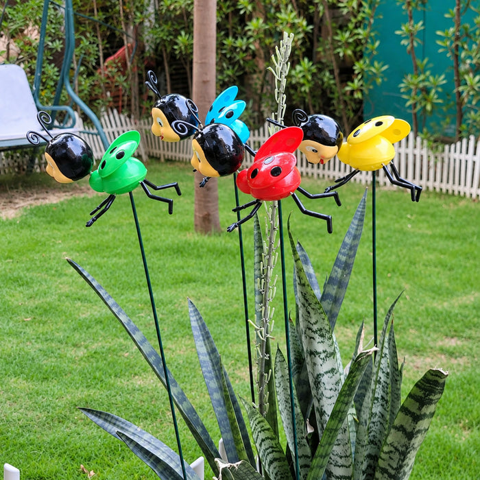 Ladybug Garden Stakes – Set of 2 or Set of 4