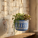 Handpainted Terracotta Planter with print design 