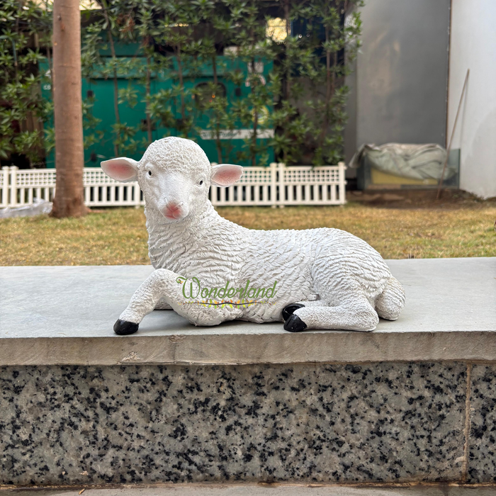 8 Inch Sheep Statue for Garden Décor|Outdoor Décor for Garden, Yard, Lawn, Patio| Gifting Purpose| Balcony Decoration