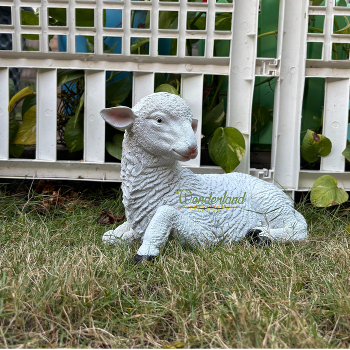 8 Inch Sheep Statue for Garden Décor|Outdoor Décor for Garden, Yard, Lawn, Patio| Gifting Purpose| Balcony Decoration