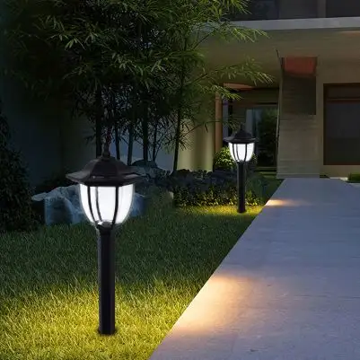 Classic Solar Powered  Light - Weatherproof Garden Path Lighting- set of 2