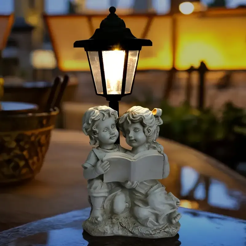 Solar Powered Garden Statue – Lamp Solar Light