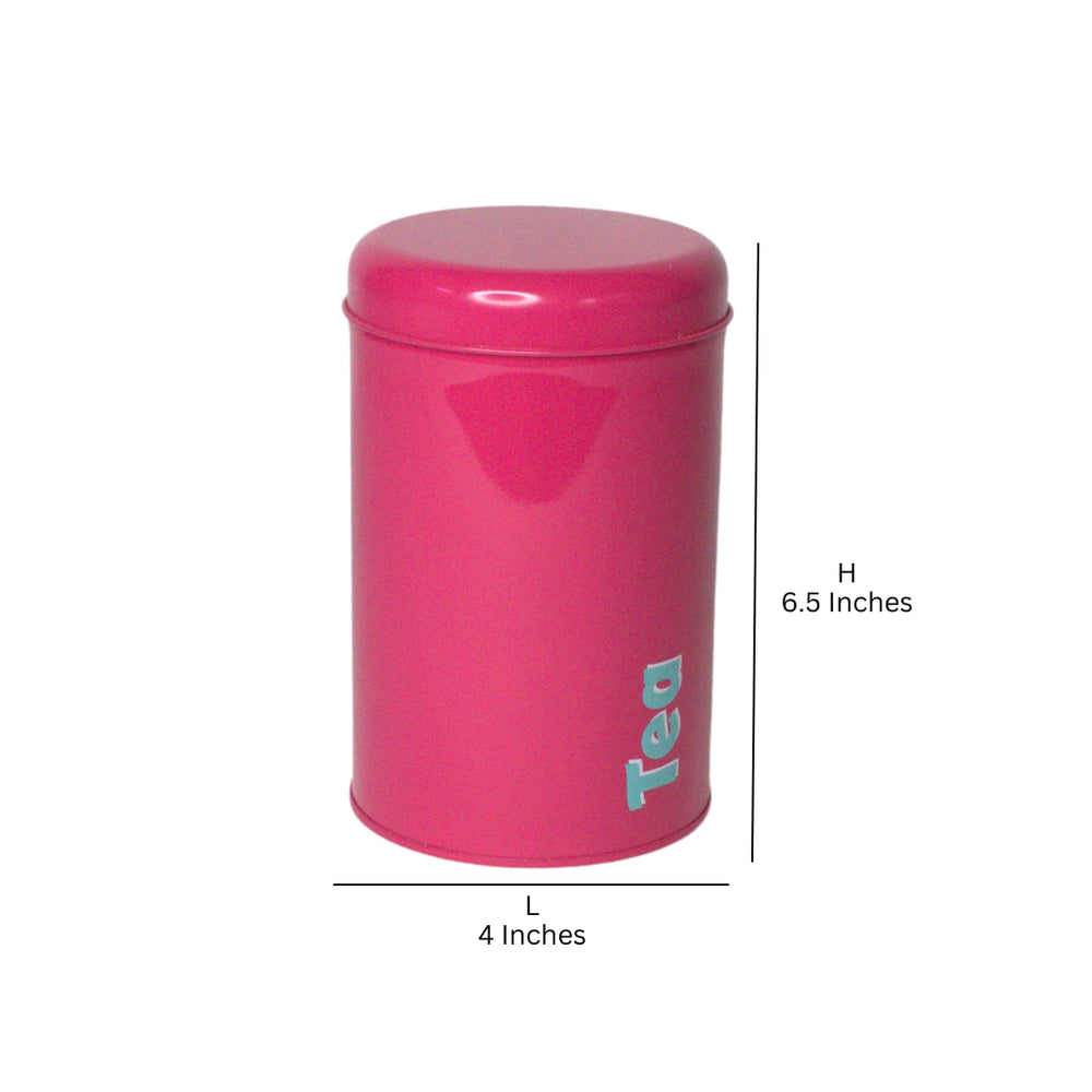 Tea Coffee Sugar Canisters Kitchen: Set of 3 (Red)