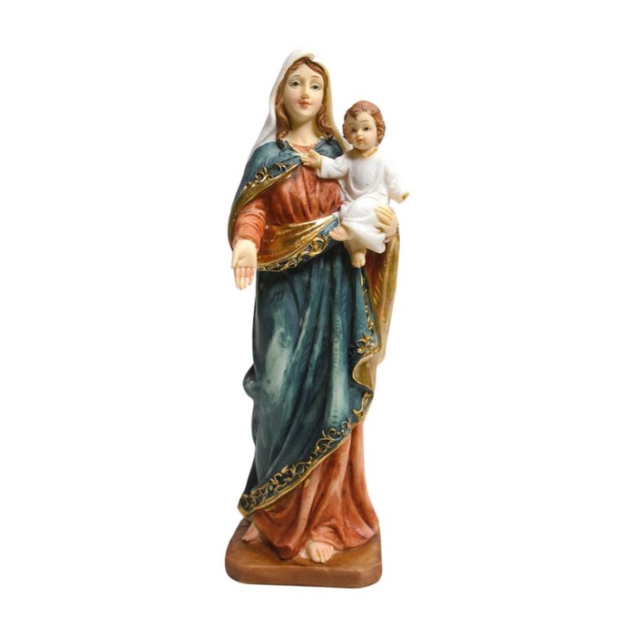 Wonderland Mother Mary with baby Jesus statue, christmas decoration, home decoration