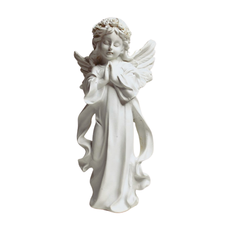 Angel big wings praying statue, home decoration, gift