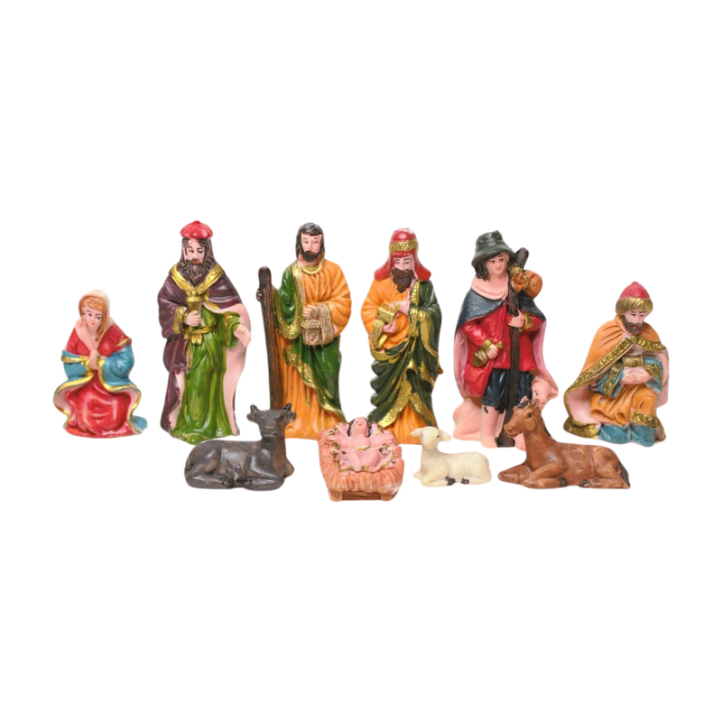 Christmas crib nativity figures, set of 10