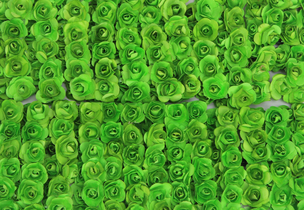 Wonderland Artificial Flower with Flexible Wire Stem | Lightweight Foam Flower Decoration | 144 Pc (Green) | Perfect for Cake Toppers, Crafts, Bouquets & DIY Décor