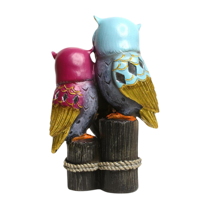 Wonderland Colorful Owls Resin statue, table decoration, home décor, gifting