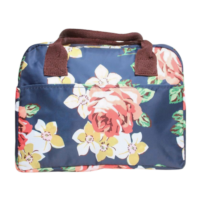 Wonderland Thermal insulated reusable tote lunch bag flower print