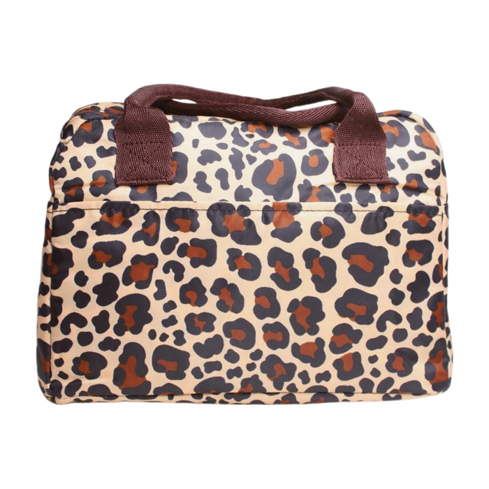 Wonderland Thermal insulated reusable tote lunch bag, leopard print
