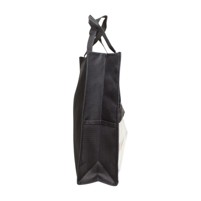 Wonderland Cute portable handbag for kids school,Multi-functional,multi-pockets tote bag with zipper and side pockets (Black)