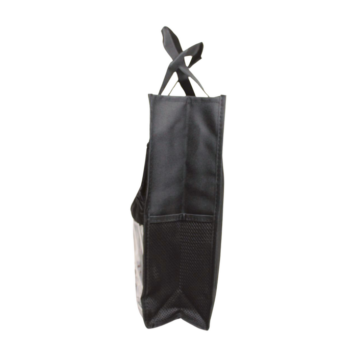 Wonderland Cute portable handbag for kids school,Multi-functional,multi-pockets tote bag with zipper and side pockets (Black)