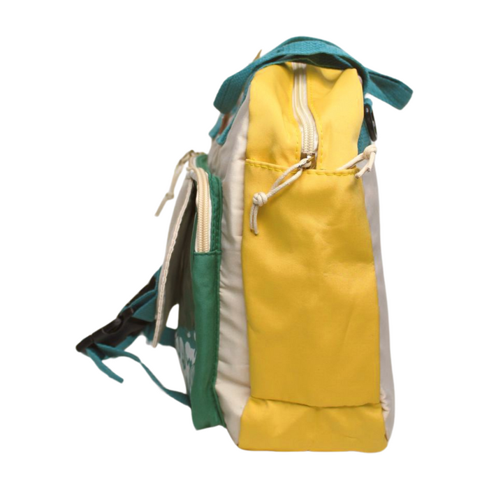 Wonderland Women multifunctional puffer quilted tote bag (Yellow & Green))