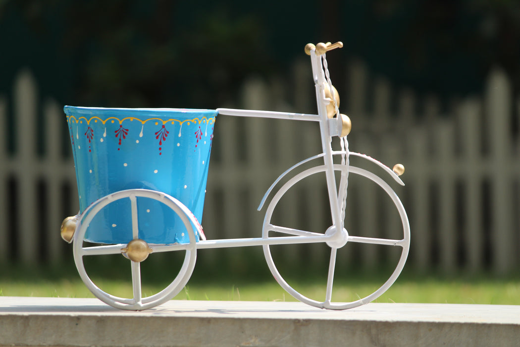 Wonderland Bicycle Pot Stand With Buckets - Flower Display Stand for Patio Deck Garden Lawn - Outdoor Flower Pots Stand Plant Accessories