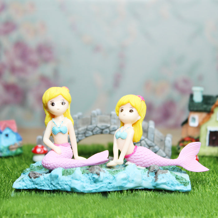 Miniature Toys : (Set of 2) Mermaid for Fairy Garden Accessories