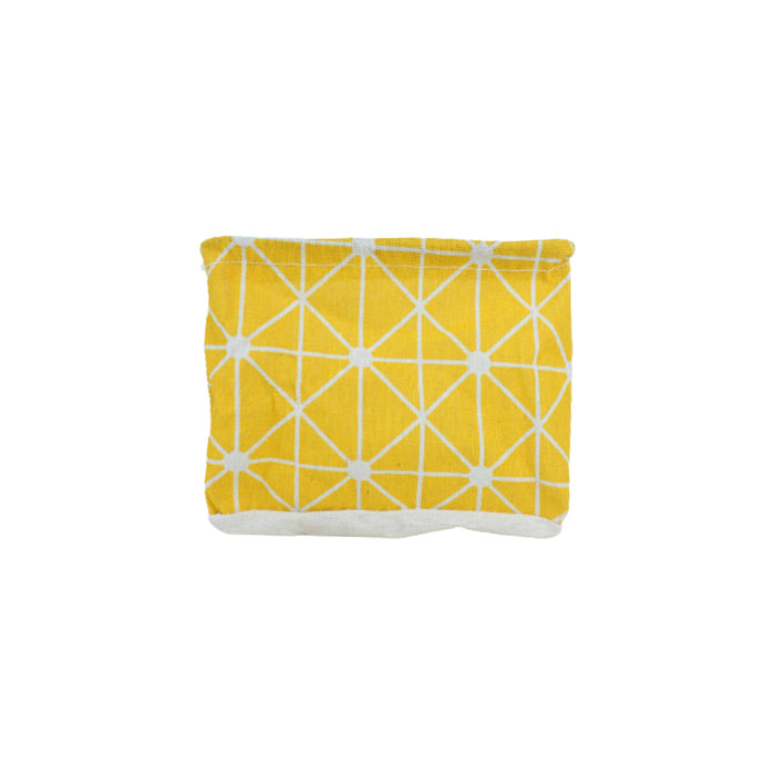(Set of 4) Foldable Cloth Storage Box (Yellow)