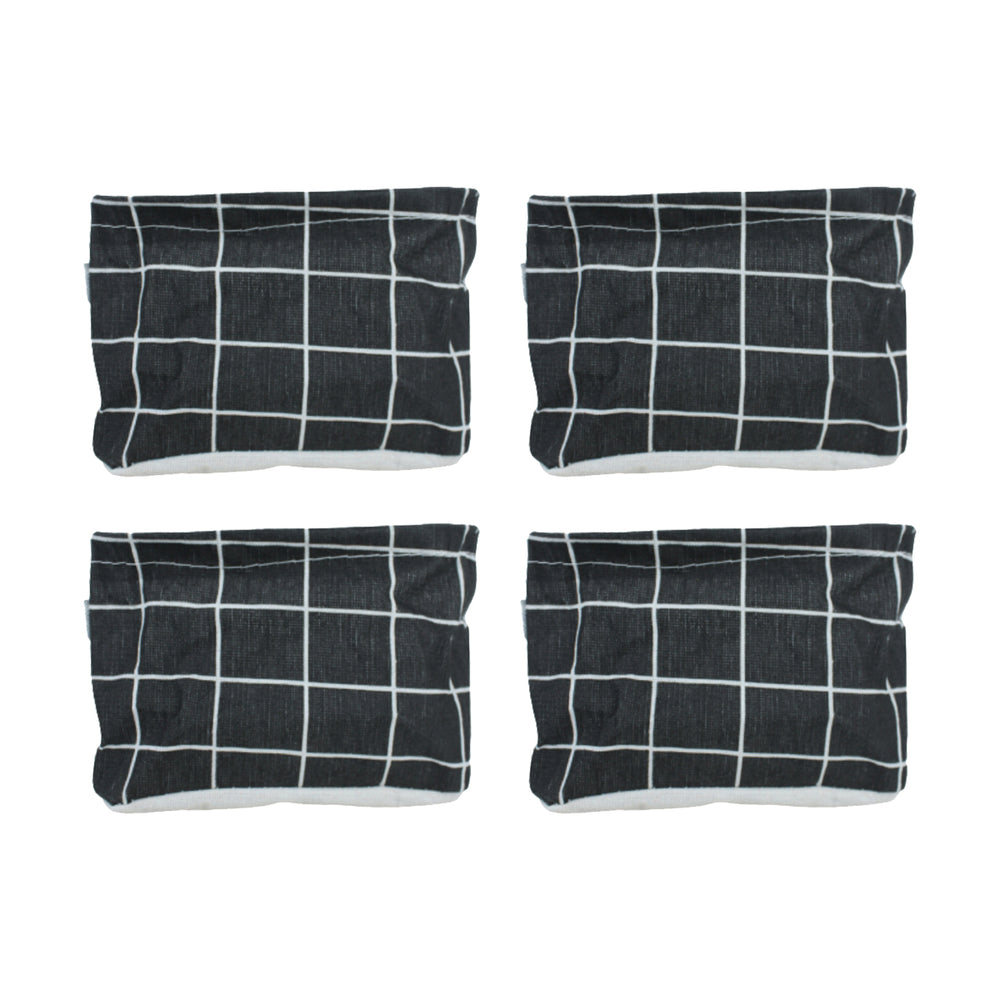 (Set of 4) Foldable Cloth Storage Box (Black)