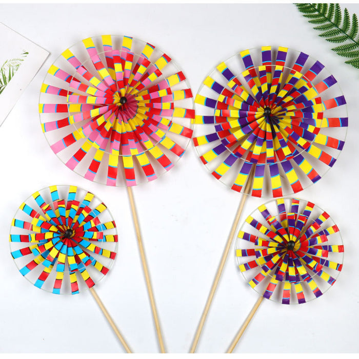 5 Pc Colorful Garden Windmill Decorative Pinwheel |