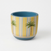 Handpainted Terracotta Planter with print design 