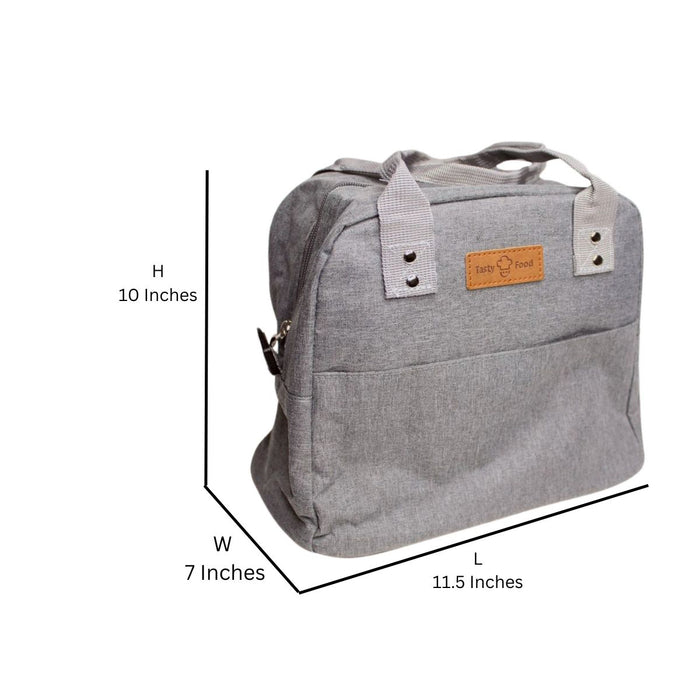 Wonderland Shoulder strap carrying lunch bag (Grey)