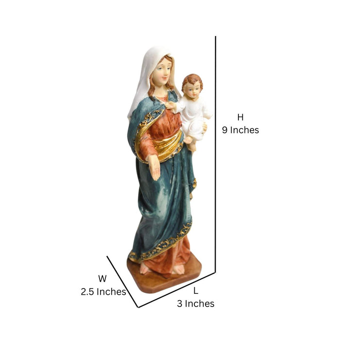 Wonderland Mother Mary with baby Jesus statue, christmas decoration, home decoration