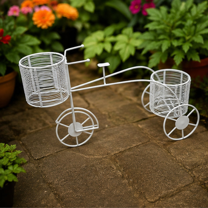 Metal Bicycle Plant Stand for Garden and Balcony Decoration