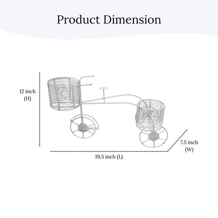 Metal Bicycle Plant Stand for Garden and Balcony Decoration