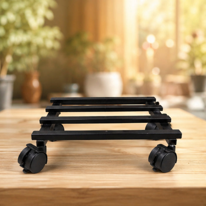 Wonderland Heavy Duty Adjustable Plant Caddy with Wheels | Mobile Plant Stand Trolley for Indoor & Outdoor Use | Flower Pot Mover and Floor Protector